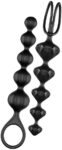 Love Beads 2 pcs - Noir Chaînes Anales Satisfyer