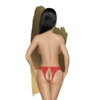 Naughty Valentine - String ouvert  - Rouge