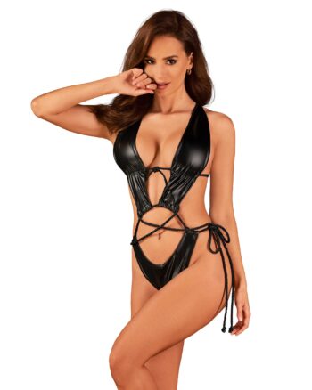 Cordellis body ouvert - Noir wetlook