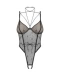 Anniverse special body ouvert et harnais - Noirs