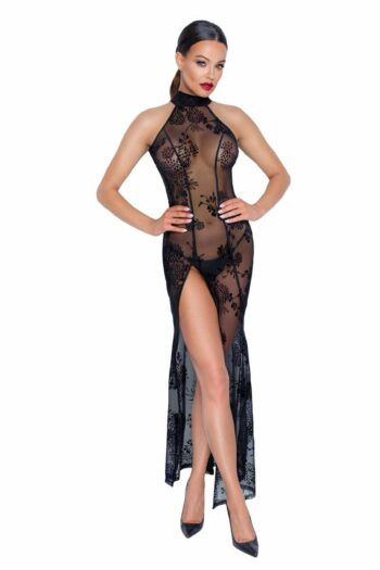F239 Robe longue en tulle