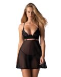 Nutris babydoll et String - Noire