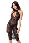 F338 Robe Midi en dentelle Nocturne