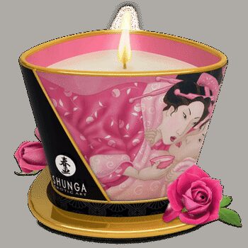 Bougie de massage lueur et caresses - Aphrodisia Rose