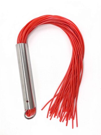 Martinet homme rouge manche métal lanières en PVC