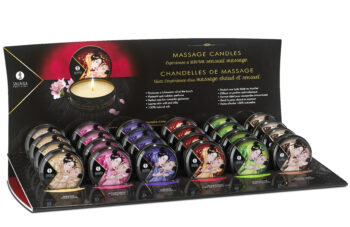 Présentoire mini bougies de massage - 24 unités
