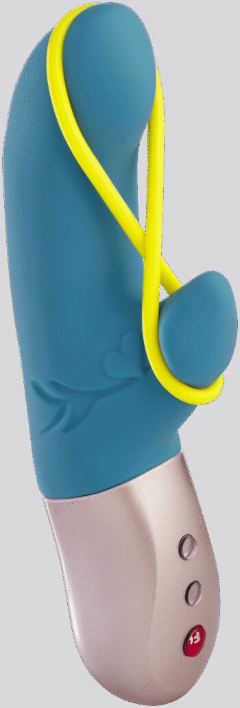 Amorino - Vibromasseur Rabbit silencieux - Pétrole et jaune fluo